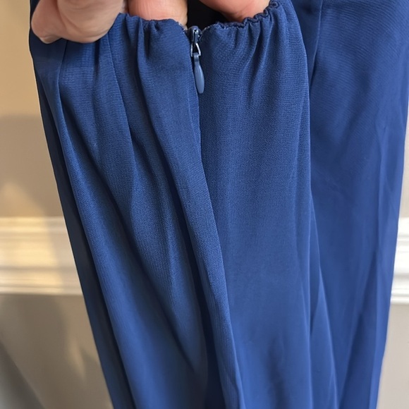 Lulus Navy Mythical Kind of Love Maxi Chiffon Dress NWT Size XL - Picture 8 of 12